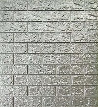 3D Self Adhesive Gray Brick Wall Stickers