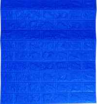 3D Self Adhesive Dark Blue Brick Wall Stickers