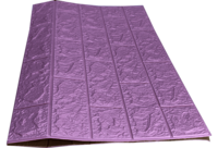 3D Self Adhesive Purple Brick Wall Stickers