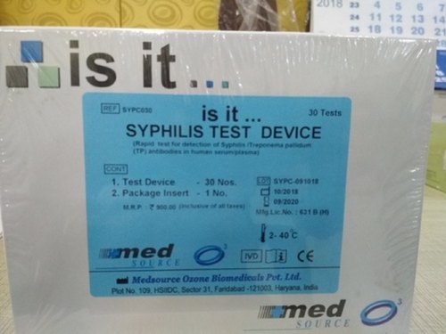 Syphilis Rapid Test, 30 or 50 Tests Per Kit