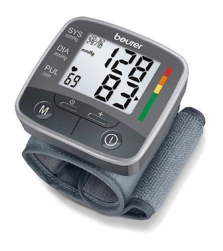 Wrist Blood Pressure Monitor - Plastic, 72 x 69 x 29.2mm | Digital Display, Voice Prompt, Automatic Pressurization, 2x60 Memory Spaces