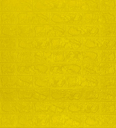 3D Self Adhesive Lemon Yellow Brick Wall Stickers