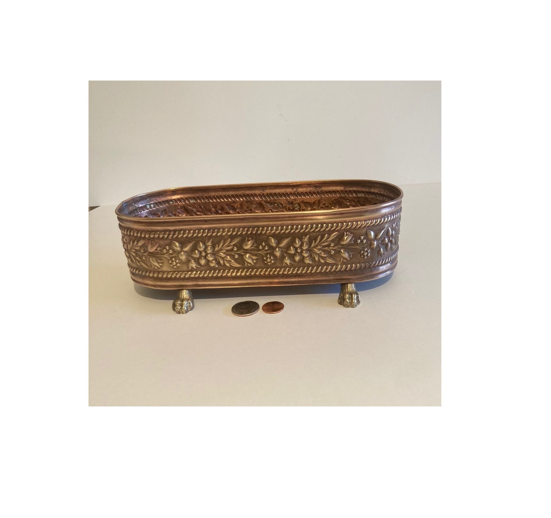 ANTIQUE BRASS PLANTER