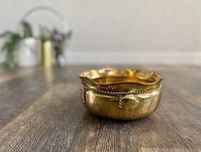 Vintage Hammered Planter Set