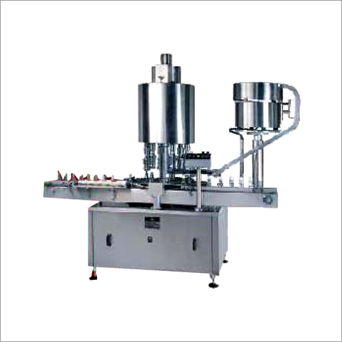 Silver Automatic Rotary Bottle Screw Capping Machine