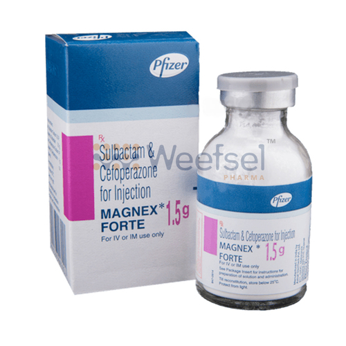 Magnex Forte 1.5gm (Cefoperazone 1gm + Sulbactam 500mg By WEEFSEL PHARMA