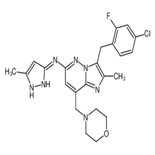 3- [(4-chloro-2-fluorophenyl)methyl]-2-methyl-N-(5-methyl-1H-pyrazol-3-yl)-8-(morpholin-4-ylmethyl)imidazo[1,2-b]pyridazin-6-amine