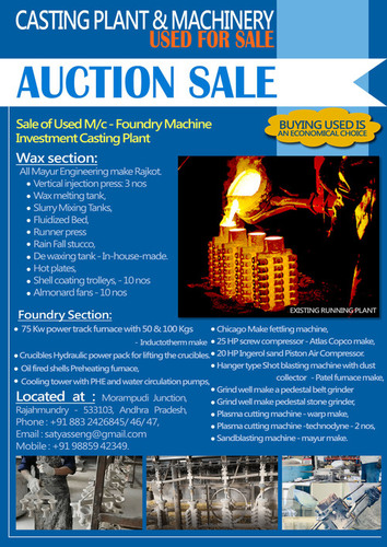 Used Foundry Machine & Investment Casting Plant