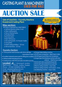 Used Foundry Machine & Investment Casting Plant - Operating Type: Semi Automatic