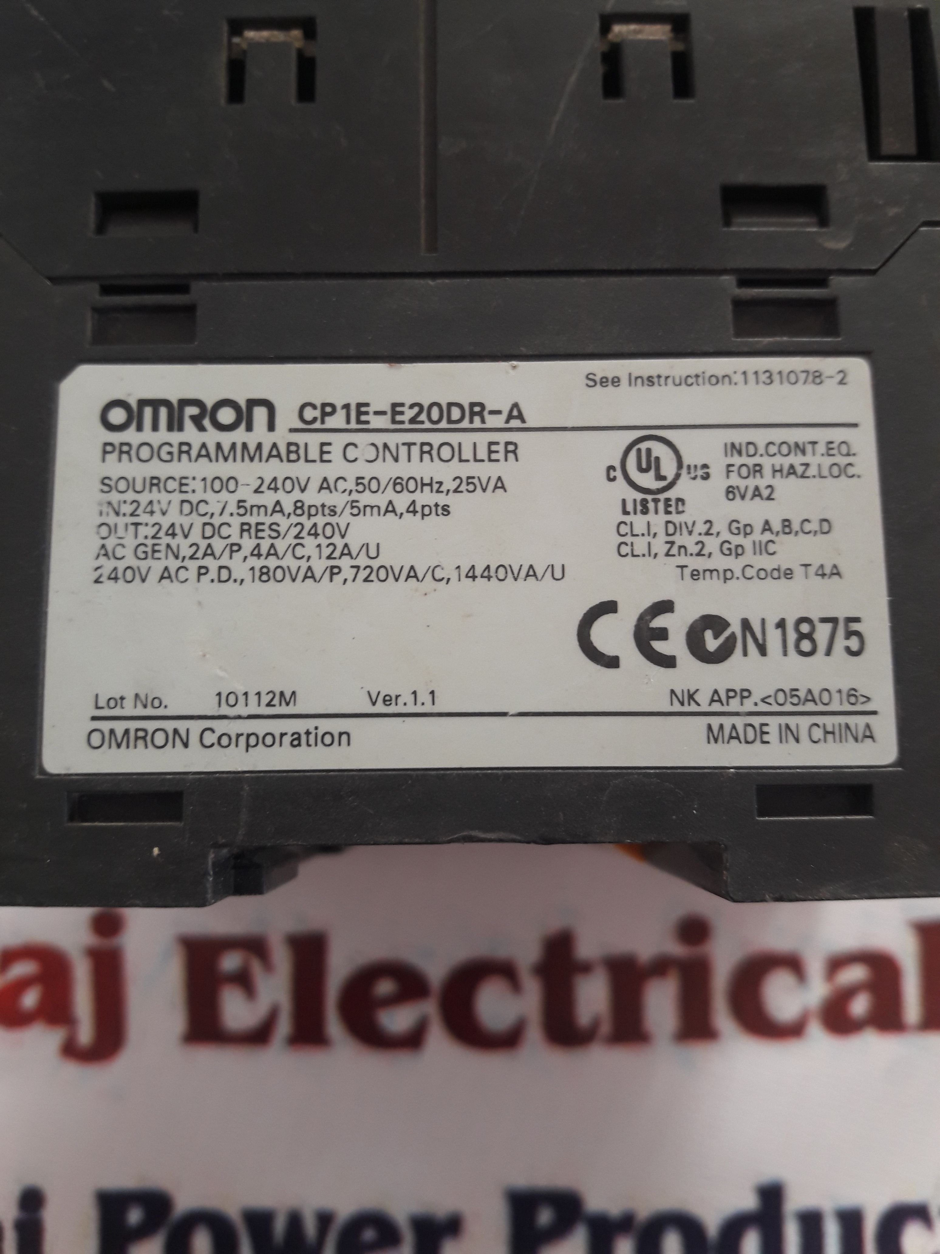 OMRON CP1E-E20DR-A