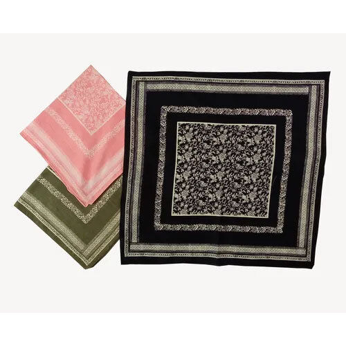 Cotton Printed Square Fancy Bandana