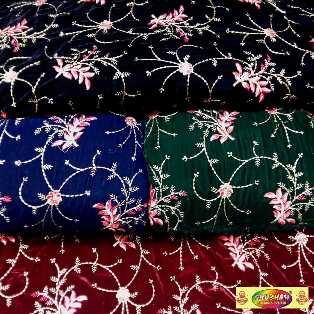 Velvet Embroidery Fabric