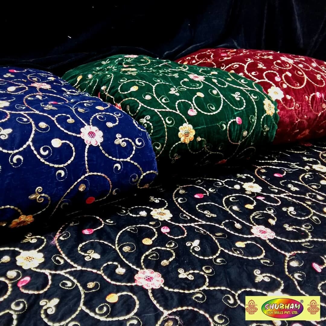 Velvet Embroidery Fabric