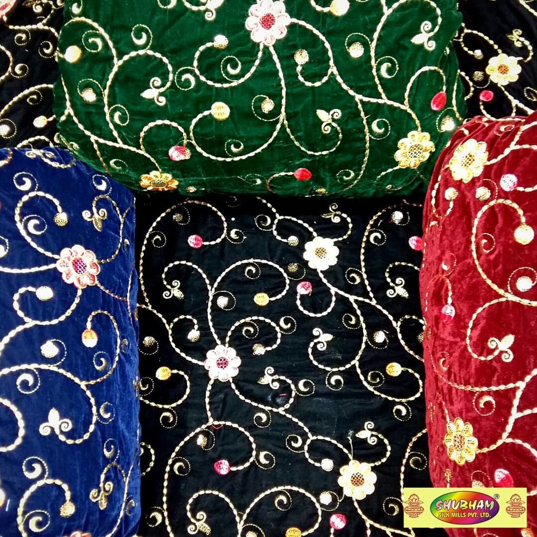 Velvet Embroidery Fabric