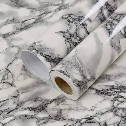 White Marble Print Wallpaper By NEWVENT EXPORT