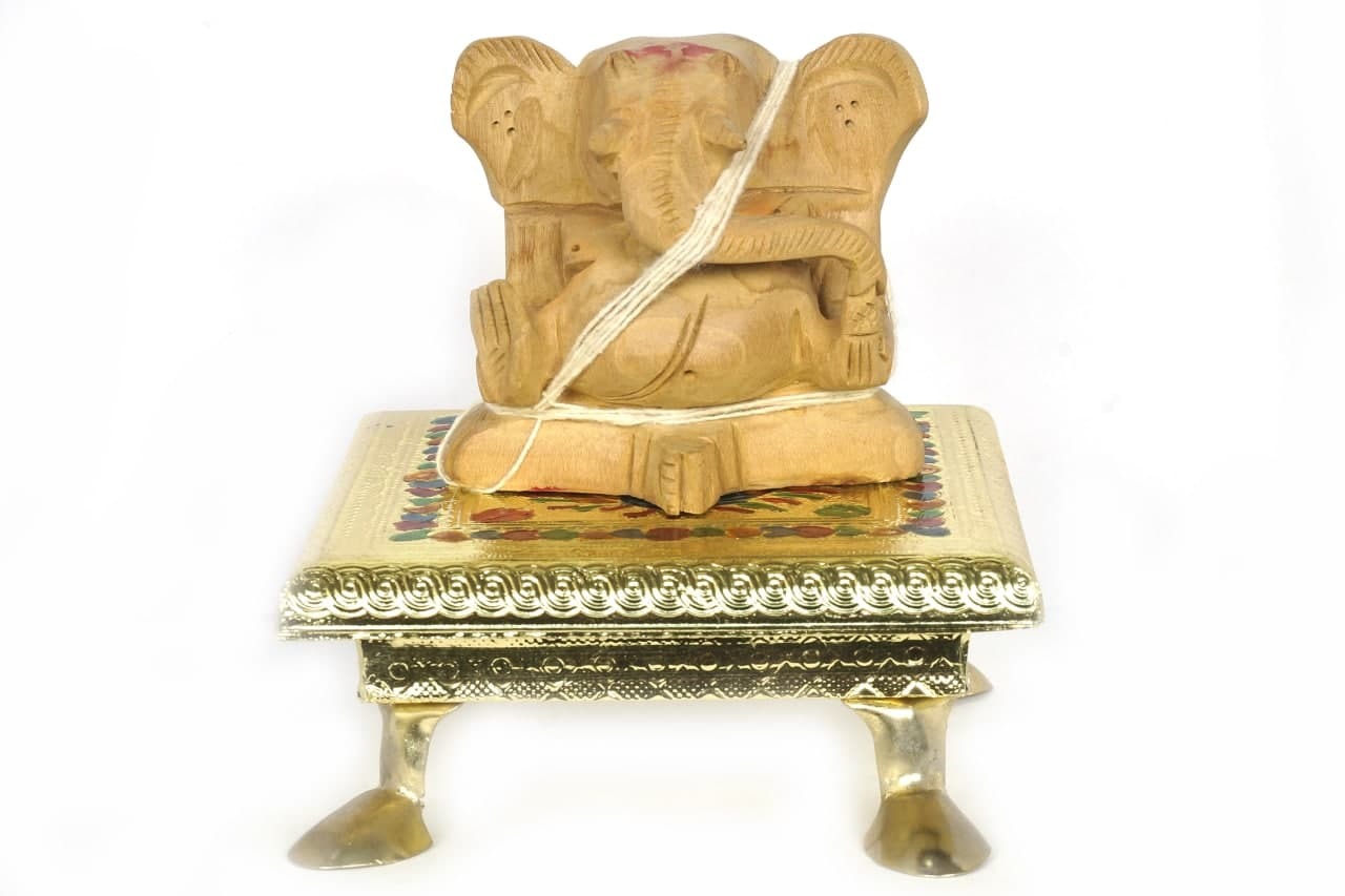 POOJA CHOWKI BAJOT WITH METAL STAND