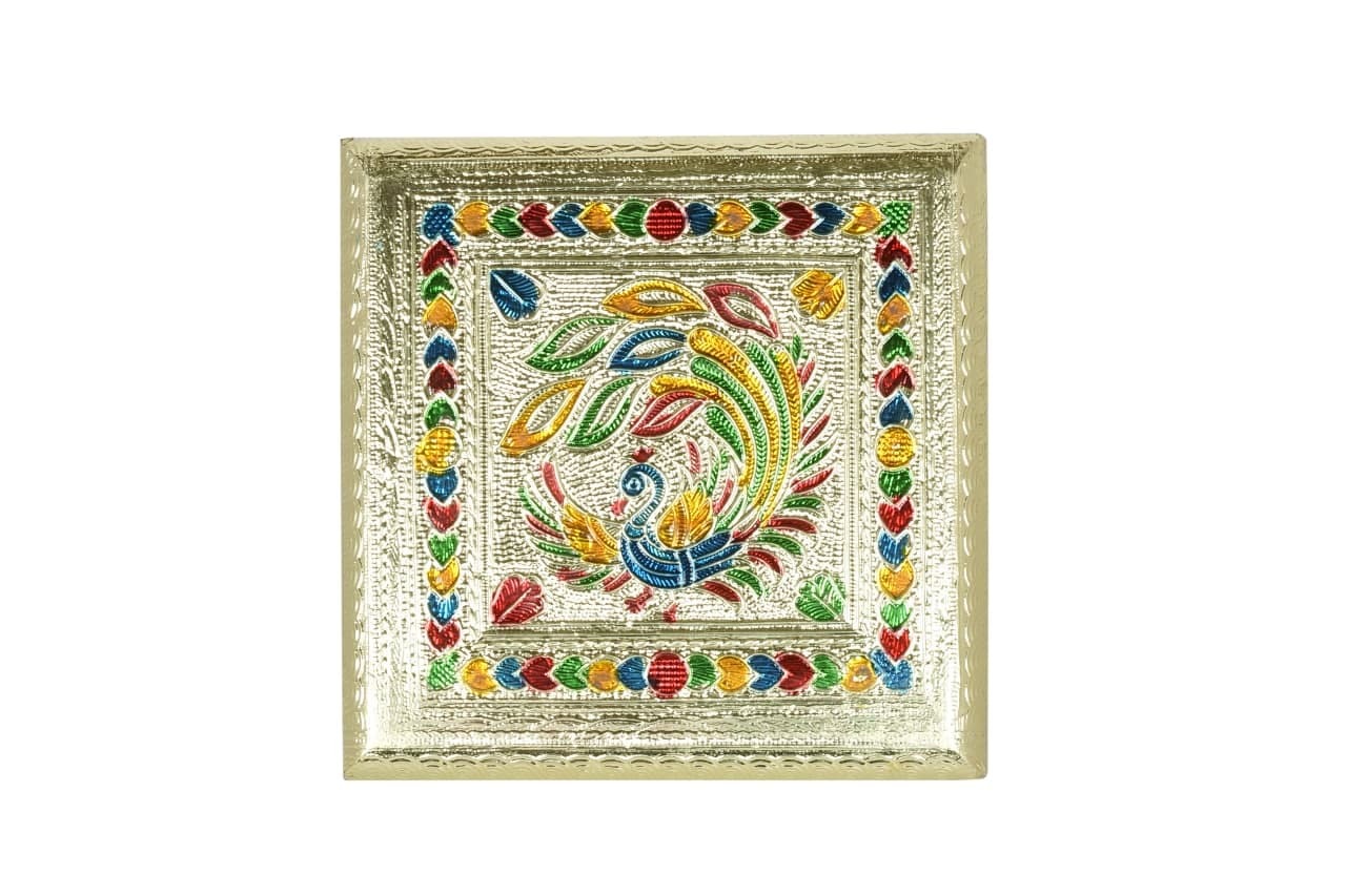 POOJA CHOWKI BAJOT WITH METAL STAND