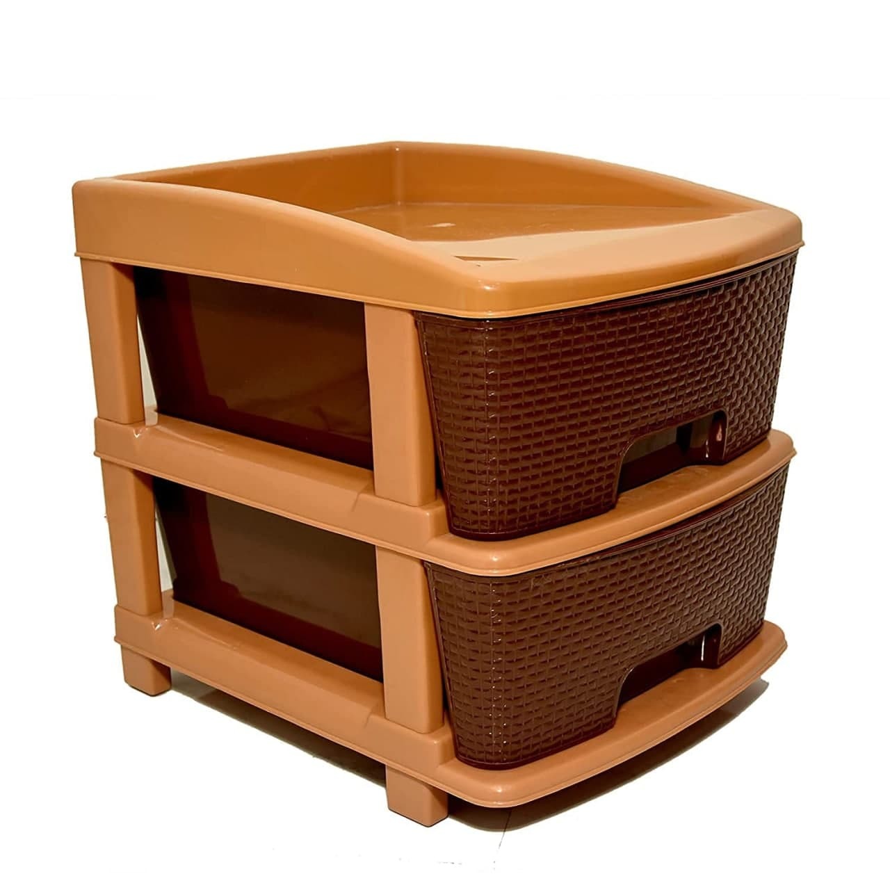 2 LAYER MODULAR DRAWER (BROWN)