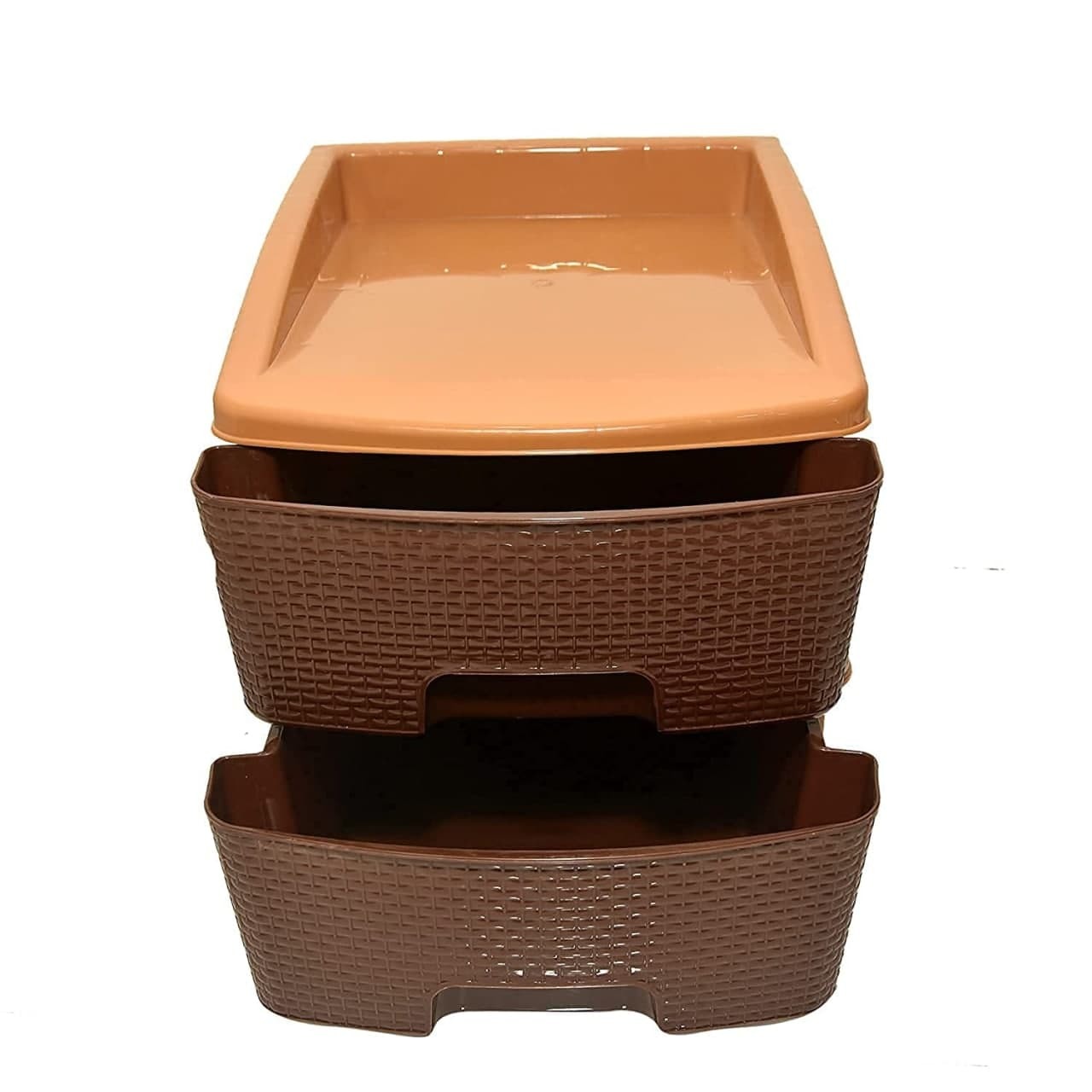 2 LAYER MODULAR DRAWER (BROWN)