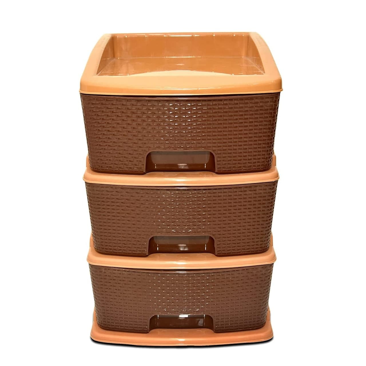 3 LAYER MODULAR DRAWER (BROWN)