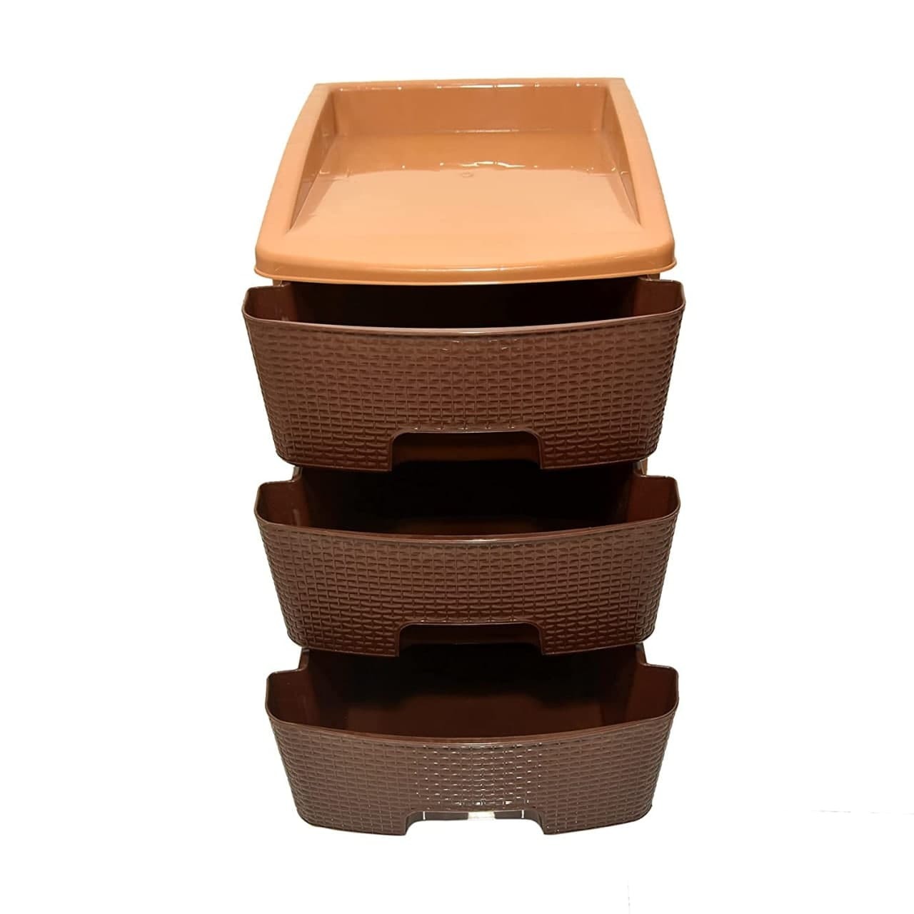 3 LAYER MODULAR DRAWER (BROWN)