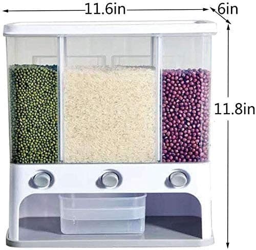 3 GRID WALL MOUNTED DRY FOOD DISPENSER