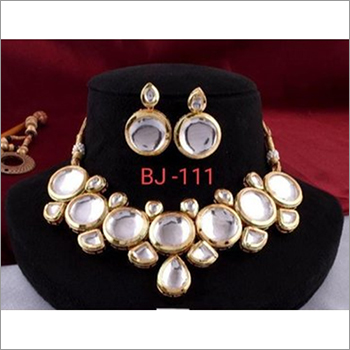 Fancy Gold Plated Kundan Necklace Set