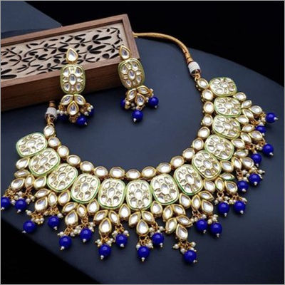 Ladies Kundan Polki Necklace Set