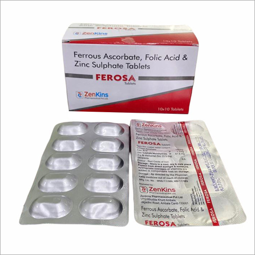 Ferrous Ascorbate Folic Acid and Zinc Sulphate Tablets