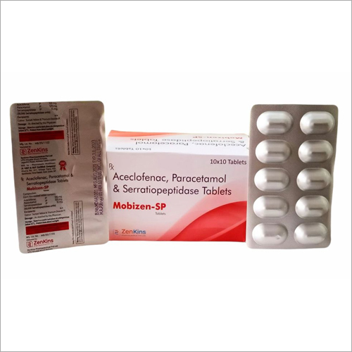 Acelofenac Paracetamol and Serratiopeptidase Tablets