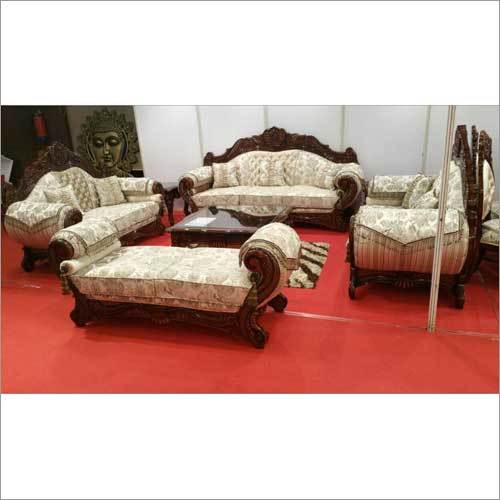 Wooden 7 Seater Designer Drawing Room Sofa Set