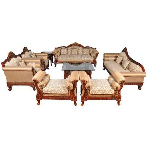 Eco-Friendly Wooden Royal Designer Sofa Set