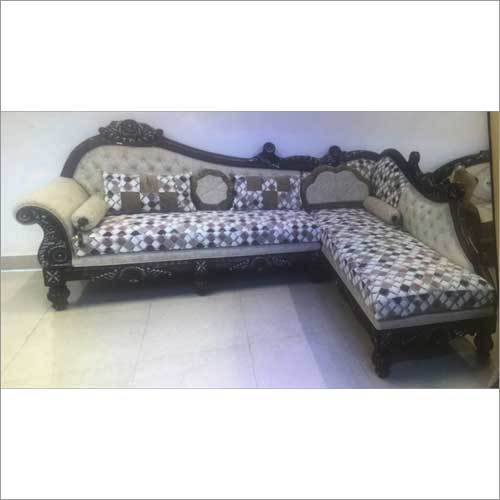 Wooden L Shape Sofa Set