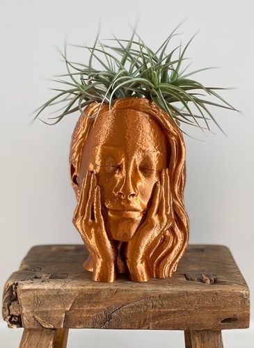 Woman Faced Shaped Indoor Planter