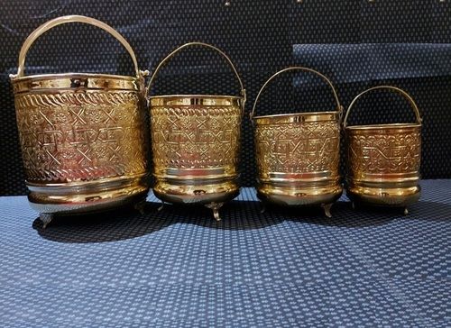 Vintage Brass Moroccan Set Of Three