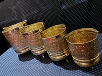VINTAGE BRASS MOROCCAN SET OF THREE
