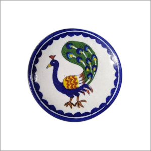 Blue Pottery Wall Plate Decor By GEOMETRY-ALIGNING YOUR SPACE