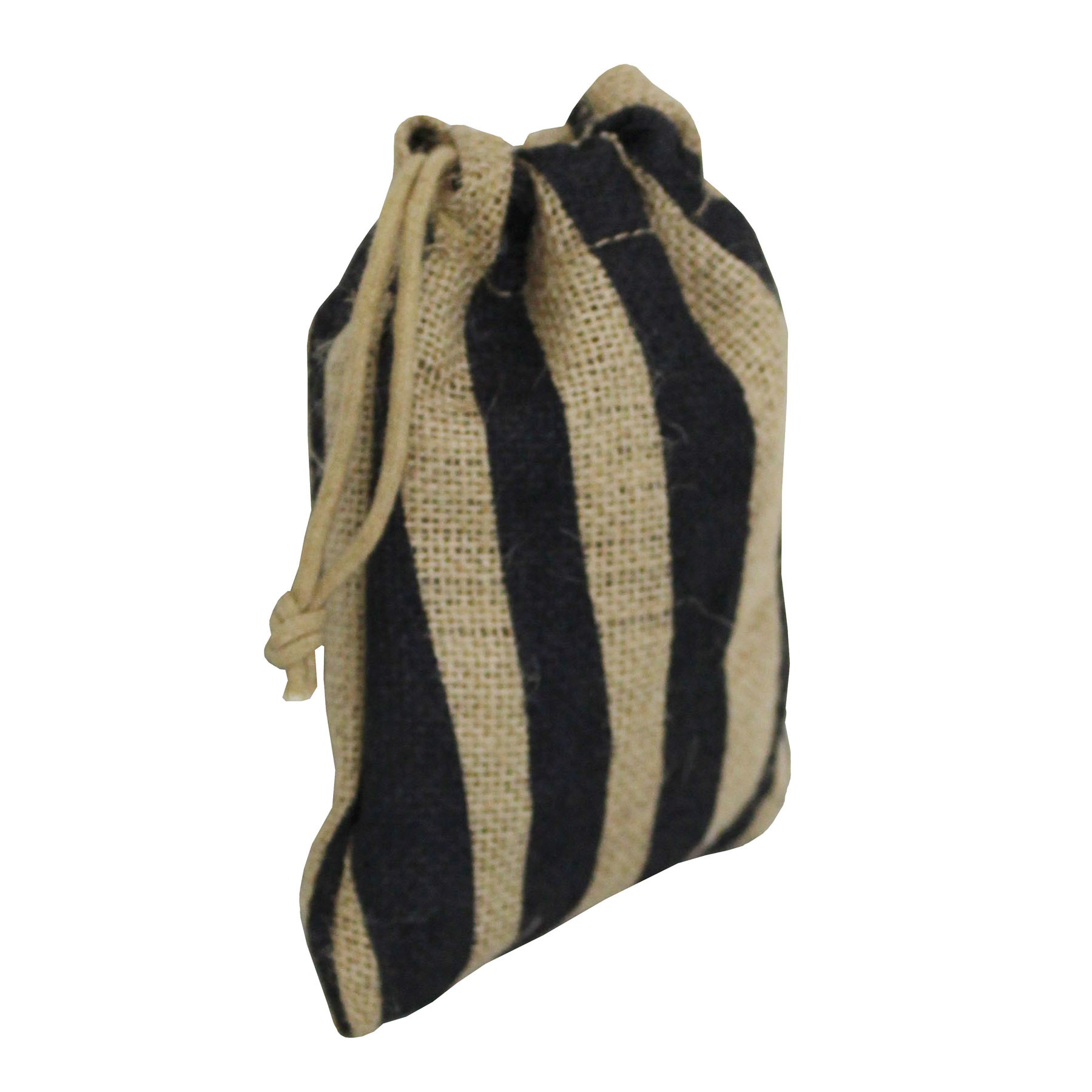 Jute Drawstring Bag With Overall Print