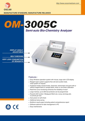 Semiautomatic Biochemistry analyzer