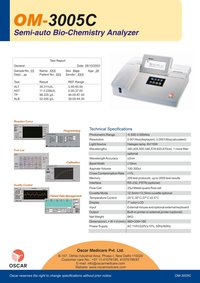 Semiautomatic Biochemistry analyzer