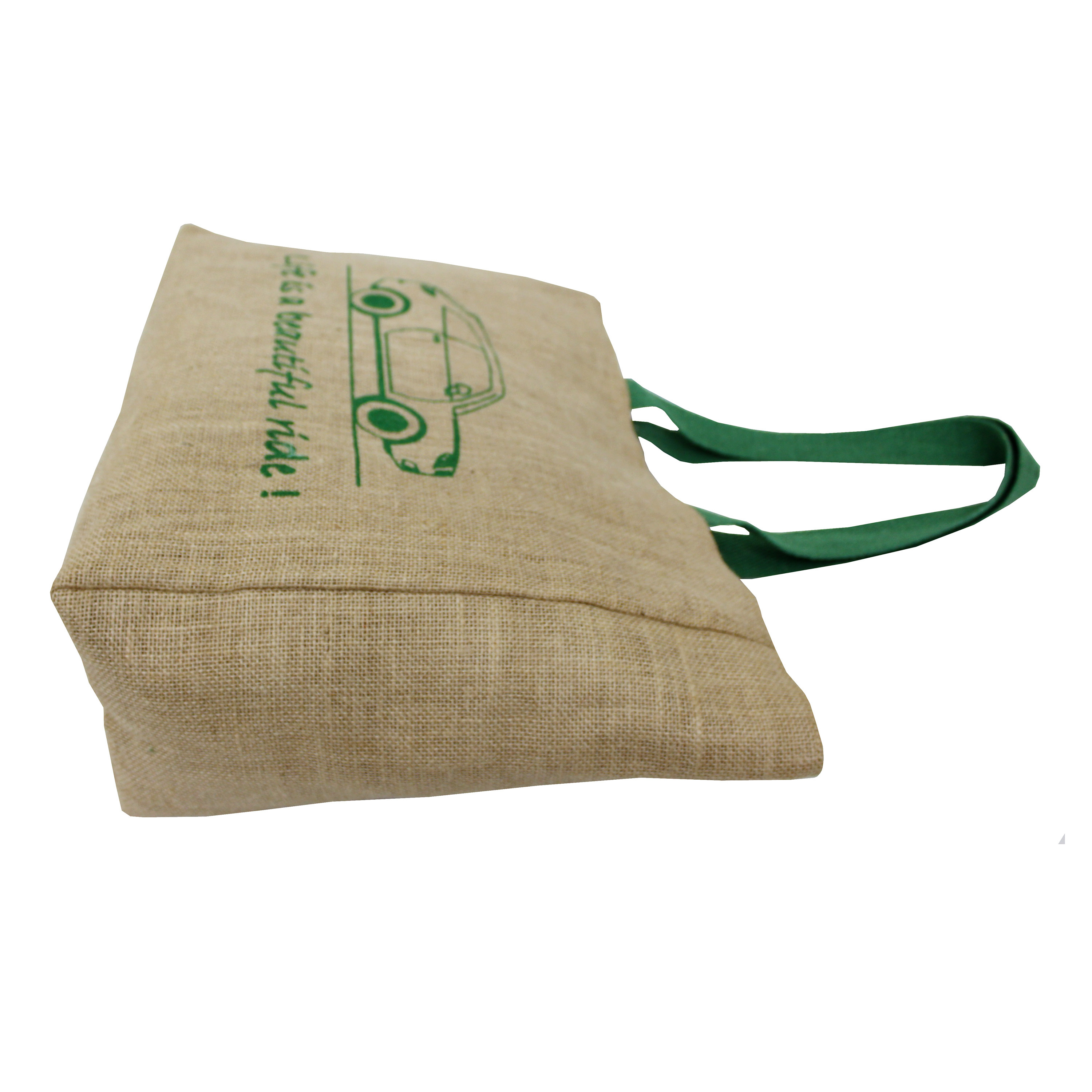 Non Laminated Jute Tote Bag With Inside Poly/Viscose Lining