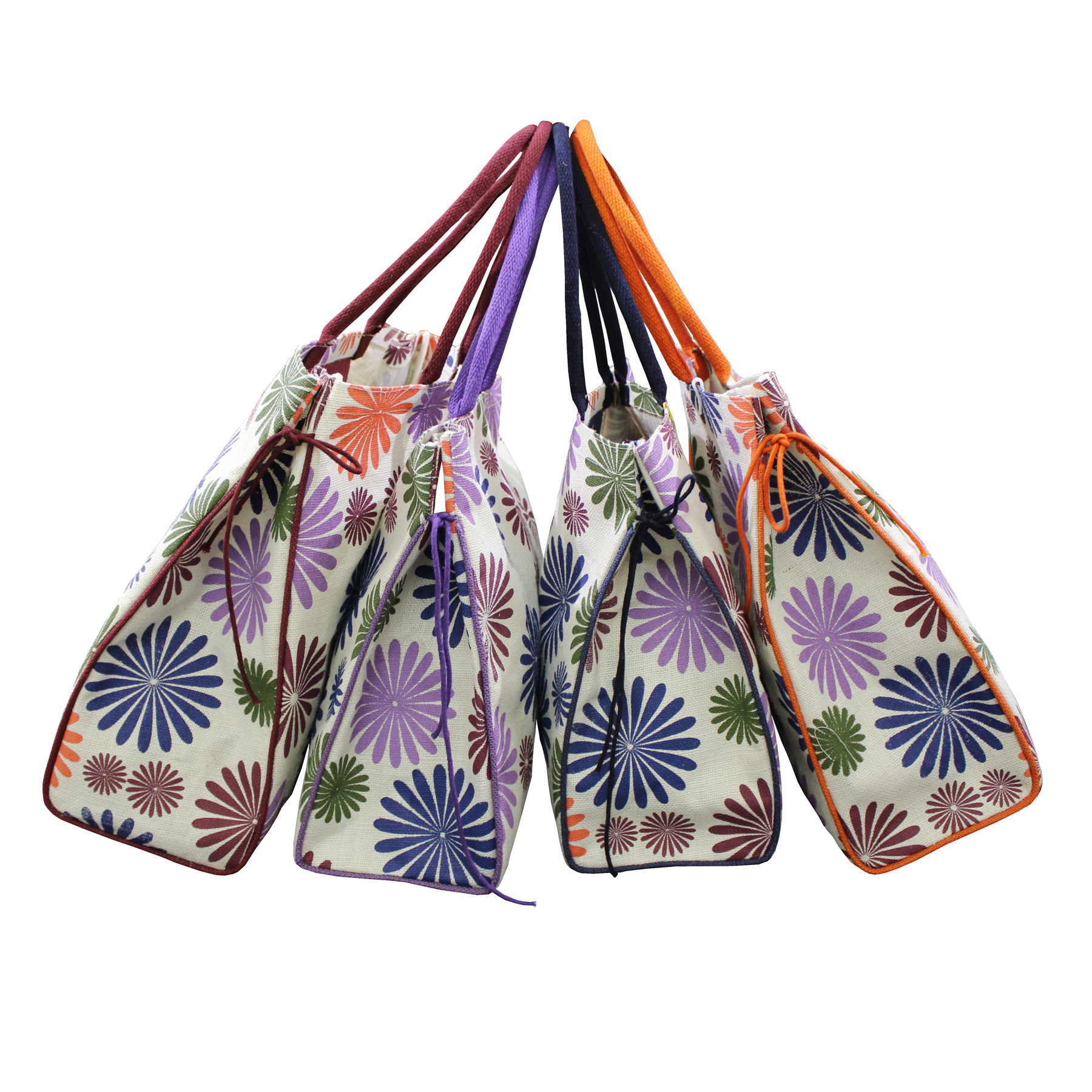 PP Laminated Jute Tote Bag With Padded Rope