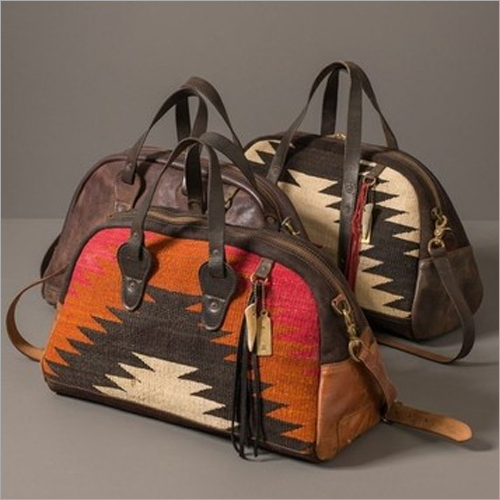 Multi Leather Canvas Bag