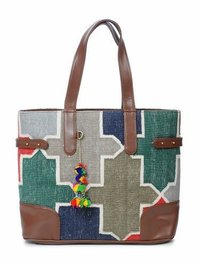 Leather canvas bag