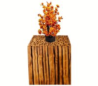 12 Inch Wooden Square Shape Stool