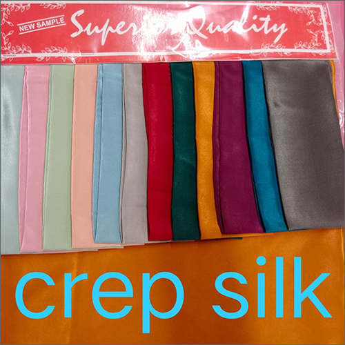 Available In Different Color Crepe Silk Fabric