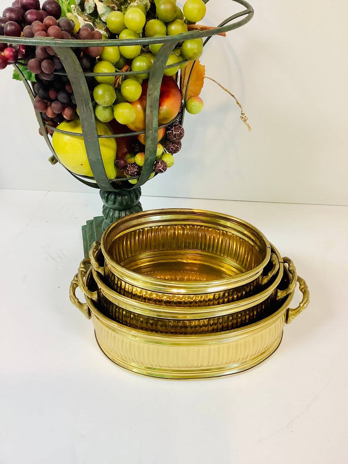 BRASS ROUND BIG HIGH QUALITY PLANTER
