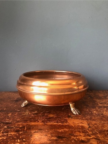 COPPER FOOTED TEXTURED PLANTER