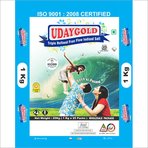 1 kg Udaygold Triple refined Free Flow Iodised Salt