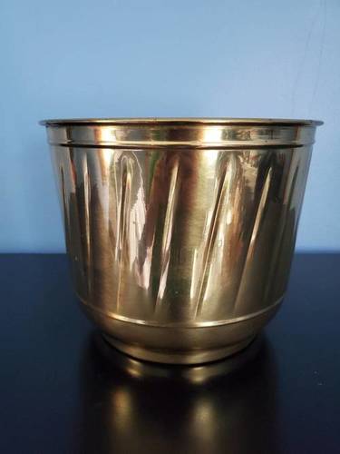 Brass Big Size Line Engraved Planter